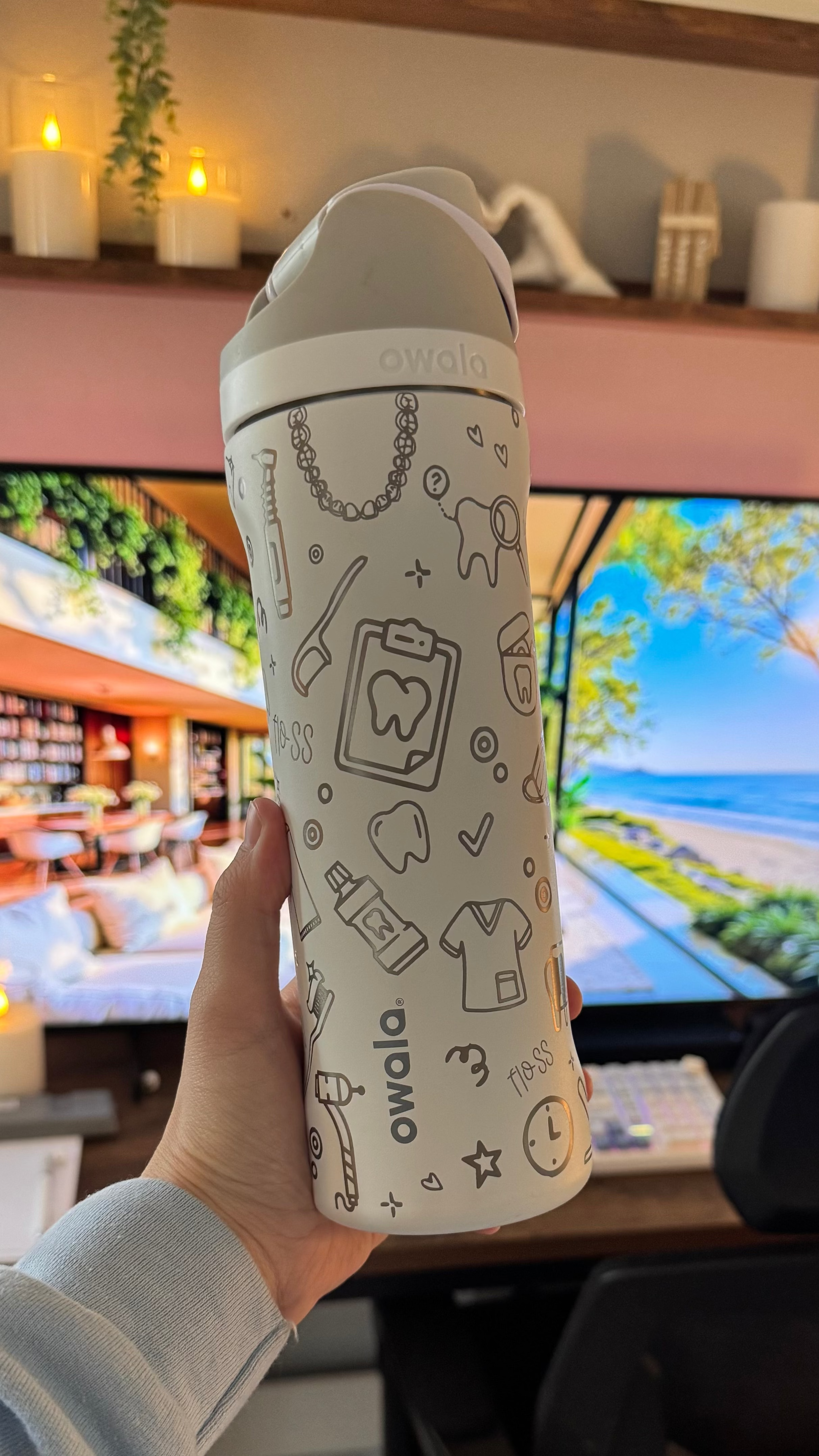 Dental Doodle Engraved Owala Tumbler